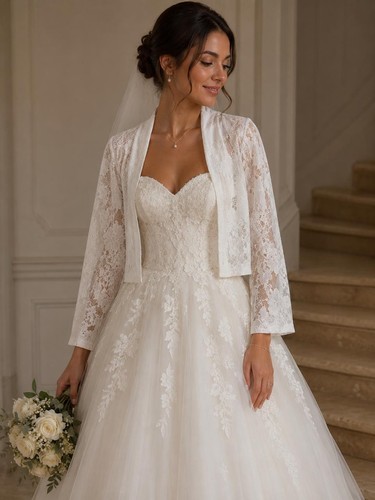 Bolero aus spitze brautstola - bolero,