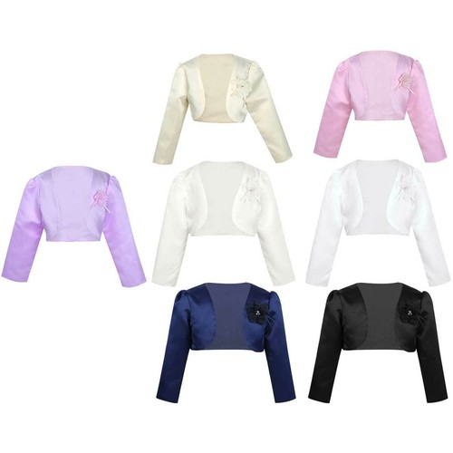 Kinder mädchen bolero satin - mädchen,