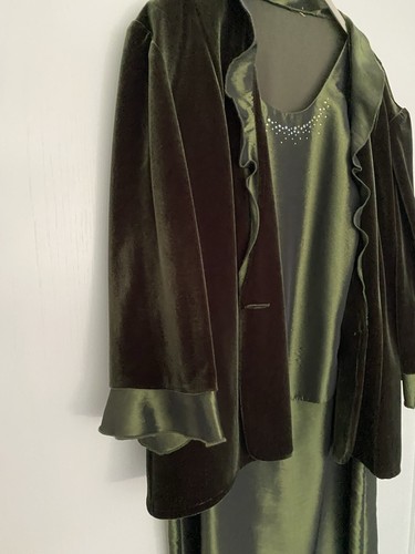 Abendkleid mit samtjacke - samtjacke, 3