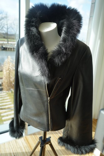Feminine lederjacke bikerstil - lederjacke,