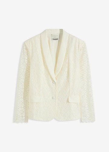 Spitzenblazer 48 wollweiß - spitzenblazer, gr.