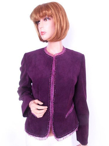 Vintage retro blazer lila samt - retro,