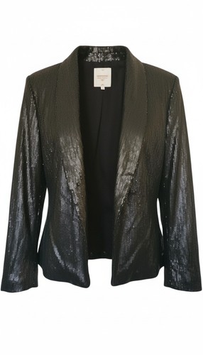 Damen blazer schwarz glitzer - schwarz,
